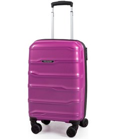 Resim Polo&sky Azra Model Mor Pp Kırılmaz 2'li Kabin Boy + Orta Boy Valiz Seti Mor 
