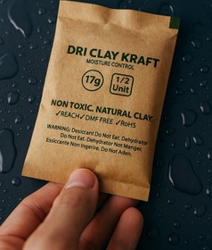 Resim Valley Dri Clay Kraft Paket Nem Alıcı Küf Önleyici-mama Kabı Nem Alıcı 17gr 50 Adet(TOKSİN IÇERMEZ) 