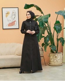 Resim Neways 6463-denim Kapşonlu Ferace Siyah 