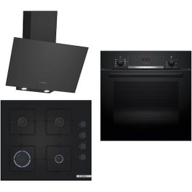 Resim Bosch HBF534EB3T - POP6C6P30O - DWK64PJ60T Siyah 3lü Ankastre Set 294 