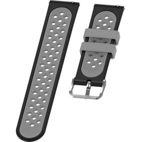 Resim Silikon Bileklik Fitbit Versa2 Akıllı Izle Yedek Siyah + Gri 