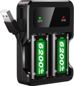 Resim Ukor Xbox One/Xbox Series X|S Xbox One S/Xbox One X/Xbox One Elite Kablosuz Kumanda için Şarj Cihazlı Hızlı Şarj 2600 mAh Şarj Edilebilir Pil Paketleri, Uzun Ömürlü Akıllı Koruma 