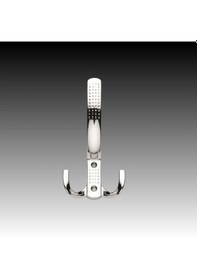 Resim Uzun Noktalı Metal Askı Şık Portmanto Askılık Dolap Mobilya Askısı Vidalar Dahil 5 Adet Krom 