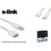 Resim S-Link Sl-Ue135 Usb2.0 15M Şeffaf Uzatma Kablo 