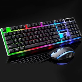 Resim Sones Zgb G21 1600 Dpı Profesyonel Kablolu Renkli Arka Aydınlatmalı Mekanik Hisli Süspansiyon Klavye + Optik Fare Seti Dizüstü Bilgisayar, Pc İçin 