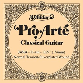 Resim D'Addario J4504 D-(RE) Naylon Gümüş Sarım Klasik Tek Tel 