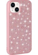Resim Adige İphone 13 Uyumlu Kılıf Parlak Taşlı Pırlanta Pembe 