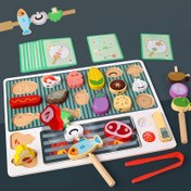 Resim Çocuklar için Ahşap BBQ Oyun Seti - Renkli Oyuncak Pişirme ve Izgara Oyunu Ahşap Araçlar, Çekiç ve Pişirme Tepsisi ile - Rol Oynama ve Öğrenme için Etkileşimli Aile Oyuncakları, BBQ Oyuncakları 