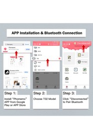 Resim Phomemo T02 Mini Taşınabilir Akıllı Cep Sticker Fotoğraf Yazıcı, Mavi, Yapay Zeka Destekli Uygulama 
