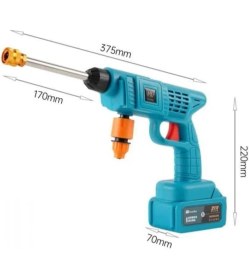 Resim MiraLive Şarjlı ve Yüksek Basınçlı Oto Yıkama Makinesi ve Sulama Tabancası Bahçe Yıkama Makinesi 