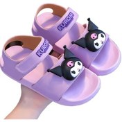Resim Mor Kuromi Kız Çocuk Sandaleti - Yazlık Yeni Tasarım 17 Cm Plaj Ayakkabısı Mor 