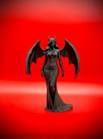 Resim Fallen Empress Tasarım Heykel | Karanlık Sanat ve Estetik Oda Dekoru | Ofis ve Kitaplık İçin Lüks Masaüstü Obje 