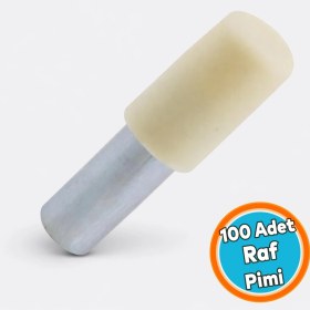 Resim Nzb (100 Adet) Raf Pimi Plastik Başlı Cam Tutucu Çivisi Mobilya Dolap Pimi Krem 
