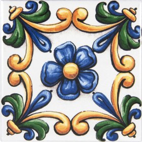 Resim Can Seramik 10*10 cm CÇ-112 Kütahya Çini Karo ( 5'li 1 Paket ) 