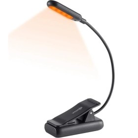 Resim Miquelrius Lz De Lectura Şarj Edilebilir Amber Okuma Işığı, Mavi Işık Kilidi Bulunan Kitap Işığı, Göz Bakımı Için 7 Led, 9 Renk, 9 Parlaklık Seviyesi, Yatakta Okuyan Çocuklar Için Klips ve Gösterge ile 
