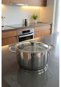 Resim Gökdil Bonera Omega 24cm Tekli Derin Paslanmaz Çelik Tencere Gümüş 