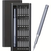 Resim 25"te 1 Hassas Tornavida Seti, Cep Telefonu ve Tablet Ayrıştırma için Çok Fonksiyonlu Onarım Aletleri, Dayanıklı Plastik, Şarj Edilmemiş - Çeşitli Vidalı Başlıklar ile 