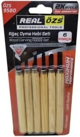 Resim Realözs Ağaç Oyma Hobi Seti 6 Parça 