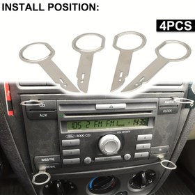 Resim GOXAWEE 2Pair Radyo CD Stereo Kaldırma Aracı Anahtarı, for Ford Focus Mondeo C-Max Fiesta Transit Araba Çıkarma Kurulum Araçları, Pil Olmadan Çıkarma 