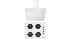 Resim Kumtel Plus 2\'li Beyaz Ankastre Set (Ocak-Davlumbaz) 