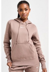Resim Nike Sportswear Phoenix Fleece Pullover Hoodie Kadın Kapüşonlu Sweatshirt Kahverengi Kahverengi 