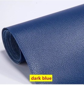 Resim 250x137 Cm Deri Onarım Yama Kanepe Kendinden Yapışkanlı Sopa Tamir Deri Pu Dark Blue 250x137cm 