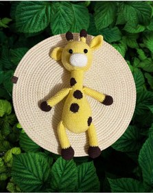Resim MESASTORE Amigurumi Zürafa Seti Uyku Arkadaşı Emzik Zinciri Çıngırak 