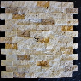 Resim Sipahi Marble Üçlü Mix Traverten Patlatma Mozaik 