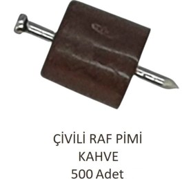 Resim Çivili Raf Pimi Kahve 500 Adet 