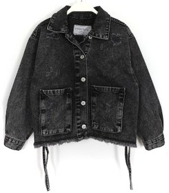 Resim Dobakids Destroyed Salaş Kesim Cep Detaylı Kız Çocuk Jeans Mont Siyah 1997 Siyah 