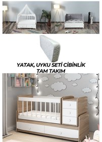 Resim Patiko Ms290 Sonomo Büyüyebilen Beşik Tam Takım Kahverengi 