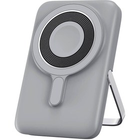 Resim WIWU Led Ekranlı Magsafe Powerbank Wiwu Wi-P018 Elite Serisi Wireless Kablosuz Şarj 15W 10000mAh Gri 