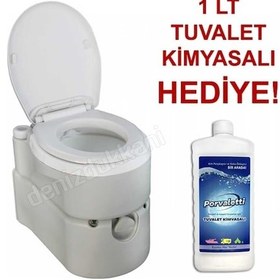 Resim Porvaletti Lüx Kasetli Karavan Tuvaleti 18L Taharet Musluklu. Ki 