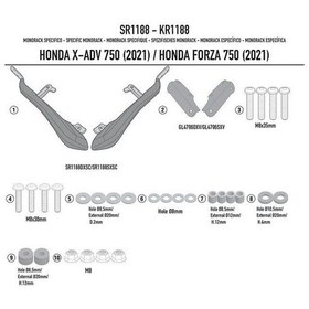 Resim Honda Forza 750 21 23 / X-adv 750 21 23 Arka Çanta Demiri Givi Sr1188 