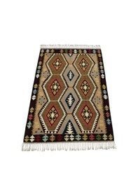 Resim Zehra Abla Halı Yeni El Dokuma Şaheser Kula İzmir Yün Kilim 6377 