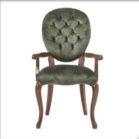 Resim Bengimobilya Sandalye Zus026 Klasik Kapitone Sırtlık Model Yeşil Şönil Kumaş O 