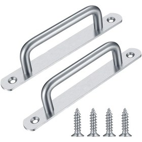 Resim Skycity Stainless Steel Kayar Kapı Tutamakları Tabanlı 160mm - Dolap, Gardırop, Şube İçin Dayanıklı Metal Tutamak Seti 2 Adet 