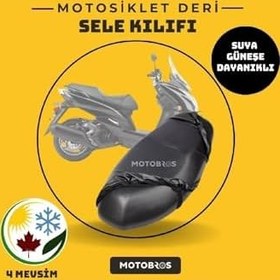 Resim Motobros Yamaha Tricity 125 ile uyumlu Motosiklet Deri Sele Kılıfı Örtüsü Brandası-123320 