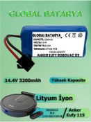 Resim GLOBAL BATARYA Anker Eufy 11s Uyumlu Akıllı Robot Süpürge Bataryası 14.4v 3200mah Pil (YÜKSEK KAPASİTE) 