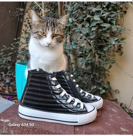 Resim Scarpe Magiche Elyaflı Paraşüt Model Kız Çocuk Ayakkabısı 31-35 Numara Arası Işıksızdır Siyah 
