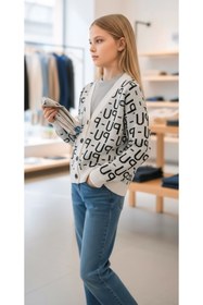 Resim Minimoda Kids Kız Çocuk UP Yazılı Triko Hırka 