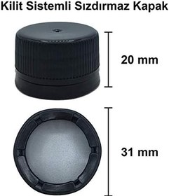 Resim Afracam 500 ml Şeffaf Dorika Kilitli Kapaklı ve Kapüşonlu Boş Cam Şişe 30 Adet 