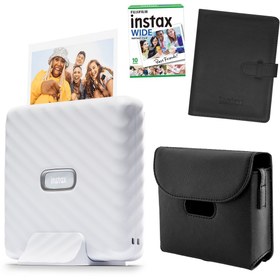 Resim Fujifilm Instax Wide Link Beyaz Akıllı Telefon Yazıcısı ve Hediye Seti 2 
