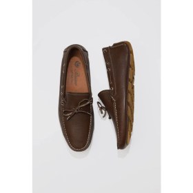 Resim Bueno Shoes Kahverengi Flotter Deri Erkek Klasik Ayakkabı 