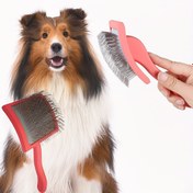 Resim 1 Adet Uzun İğneleri Sıkı Büyük Fırça Uzun Ve Gevşek Tüylü Evcil Hayvanlar İçin, Kediler İçin Tarama Tel Fırça, Köpekler İçin Tüy Dökme, Düğümlü Saçları Çıkarır 