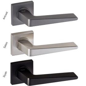 Resim Doğanlar Penta Alüminyum Kare Rozetli Kapı Kolu 