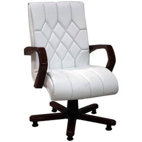 Resim Dekormila Hm Kapitone Ahşap Misafir Koltuğu Beyaz 