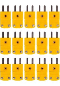 Resim 15 Adet Rtd Devreleri K Tipi Sıcaklık Sensörü Termokupl Fişleri Sarı 