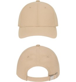 Resim Perlotus Unisex Spor Kep Şapka Mikro Polyester Kumaş 6 Parça Ayarlanabilir Metal Tokalı Krem 