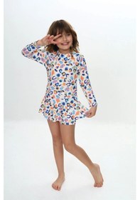 Resim My Kids Wear Etek Detaylıı Kız Çocuk Mayo Ekru 